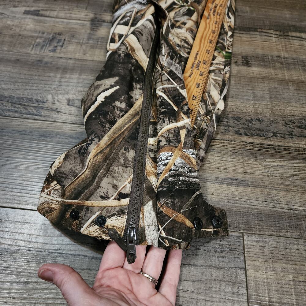 Drake Waterfowl elastic waterproof over pants hunting camo men size L - Picture 5 of 11